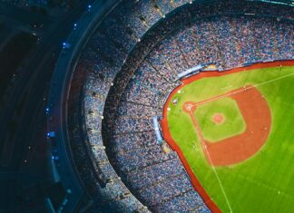Pragmatic Play Review aerial photography of baseball stadium
